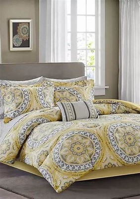 Madison Park Essentials 7 Piece  Serenity Complete Twin Comforter Set - Yellow