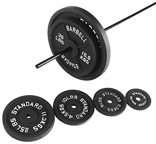 FITVIDS CAST IRON PLATE WEIGHT STRENGTH TRAINING WEIGHTLIFTING MULTIPLE SIZES - Picture 3 of 4