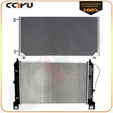 Assembly For 00-06 GMC Yukon 5.3L V8 Aluminum Radiator AC Condenser