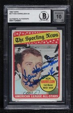 BAS 1969 Topps Ken Harrelson #417 BGS Authentic Auto 0q3