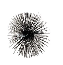 Meeco's Red Devil 6 in. Round STEEL Chimney Cleaning Brush Stove Pipe 30600