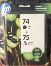 HP 74 Black  75 Tri-Color Ink Cartridges Combo Genuine CC659FN WARRANTY 2019