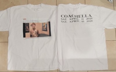 Justin Bieber Coachella White YouTube XL Shirt 2026 SKYLRK
