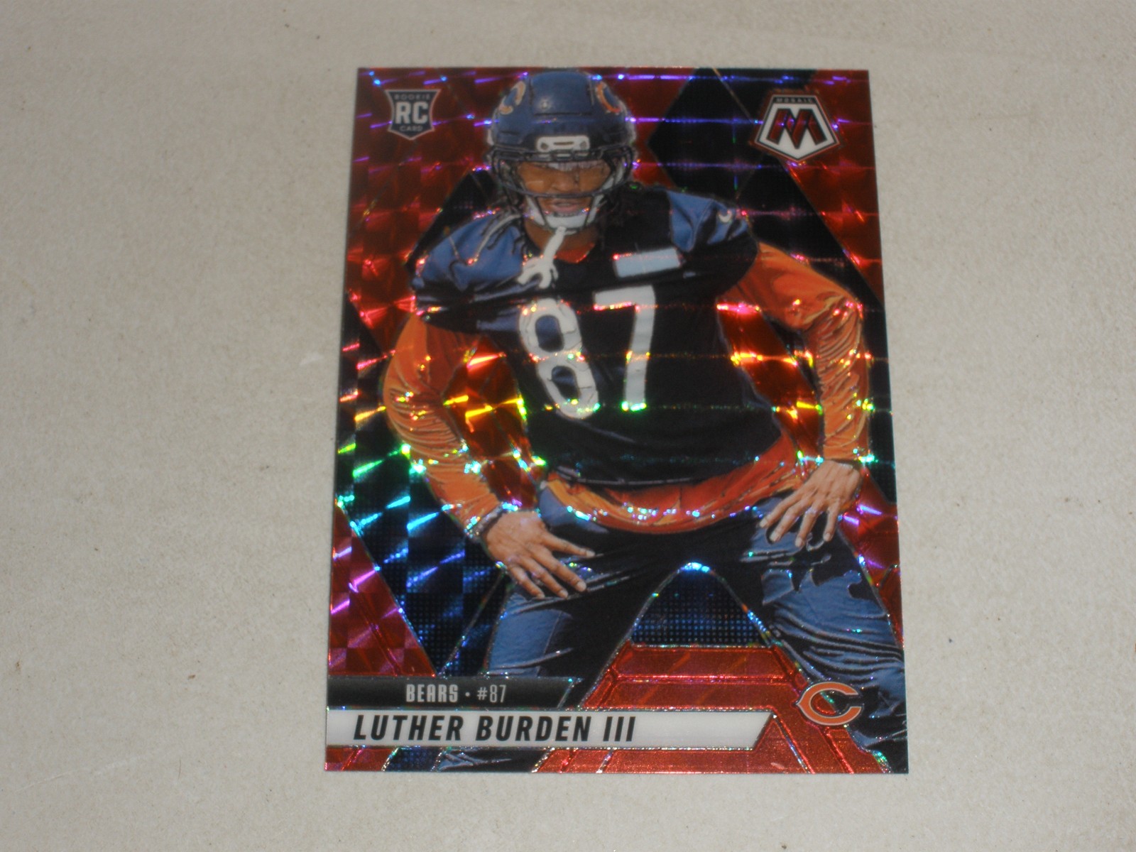 2025 Panini Mosaic Red Mosaic Prizm #383 Luther Burden III Rookie RC