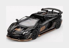 1:64 MINI-GT Lamborghini Aventador Svj Roadster #63 2023 Black MGT00803-L Model