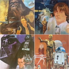 COMPLETE SET!! Vintage Coca-Cola Company Star Wars IV Original Posters 1977