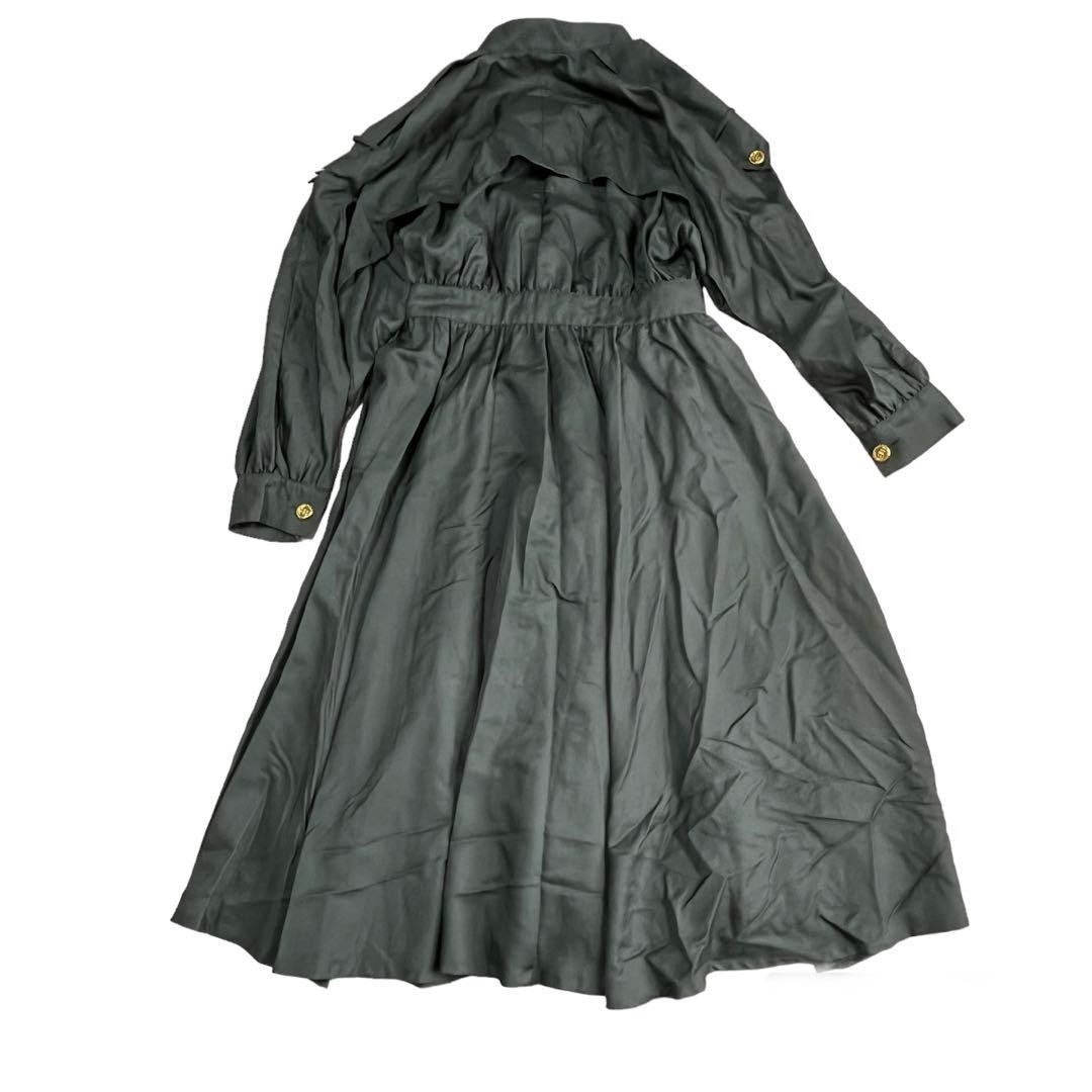 USED BALENCIAGA GOLD BUTTON ONE-PIECE TRENCH COAT GOOD thumbnail 2