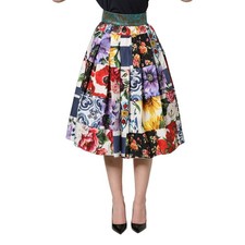 DOLCE & GABBANA Rock Mehrfarbig Patchwork Bau...