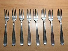 WMF Besteck 3100 8 Kuchengabeln mit 90er Silber-Auflage