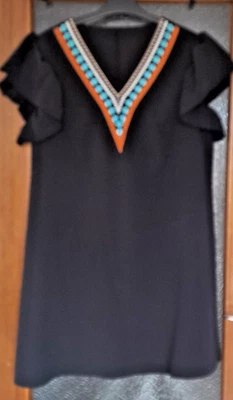 104 - Neu Sommerkleid schwarz/bunt mit Stickerei Gr. XXL A-Line - Bild 1 von 4