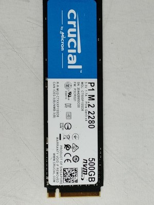 Crucial P1 CT500P1SSD8 500 GB PCIe Gen3 80mm SSD M.2 Laufwerk (Gebraucht)