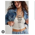 Boho Necklace New Free People Rapture Silver