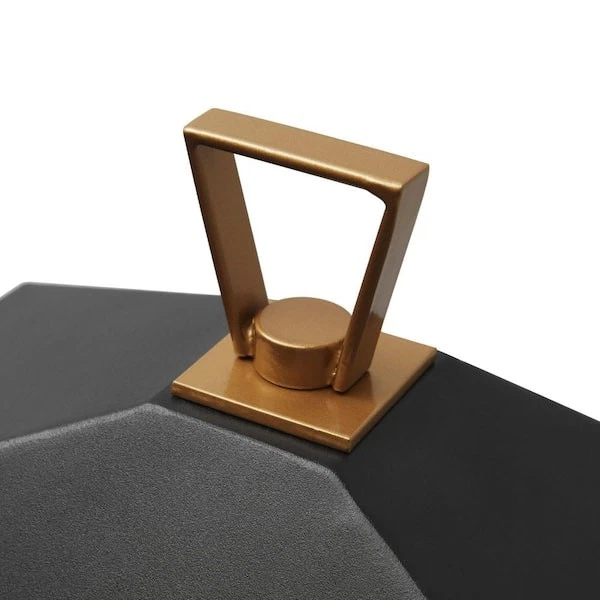 Aplique de pared exterior de 2 luces negro y dorado de 16"" con accesorio tradicional Foto 4 de 4