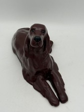 Vintage Brown Irish Setter Puppy Dog 12.5” x 6.5" Hard Plastic Blow Mold Figure