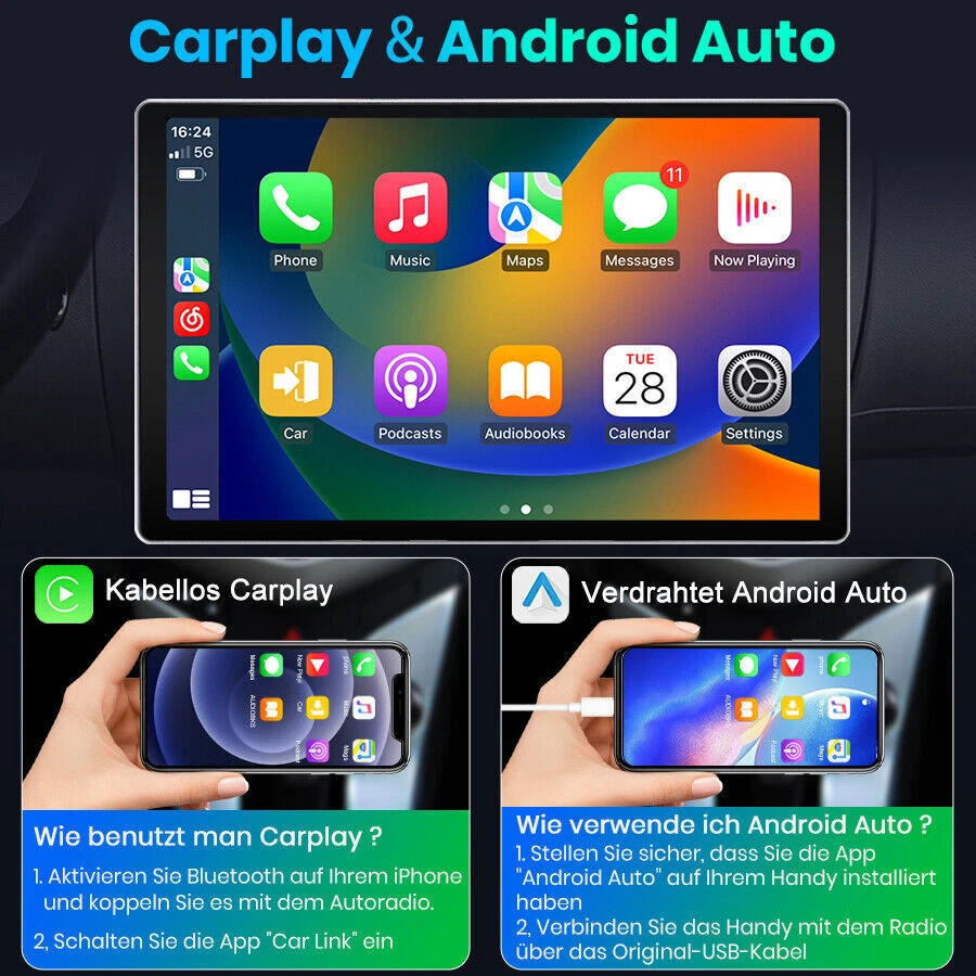 13.1" Für Mercedes Benz Smart Forfour Fortwo 453 Autoradio Carplay NAVI 6+128GB - Bild 4 von 4