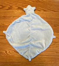 Angel Dear Sleeping Star Lovey Lovie Plush Security Blanket Light Blue Knotted