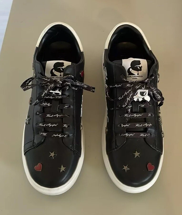 ZAPATILLAS BLANCAS KARL LAGERFELD PARIS CATE PINS LINDO LOGOTIPO DIJES Talla 8.5 Foto 4 de 4