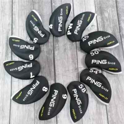 PING New G430 Golf Iron Club Head Cover Black Neoprene 11pcs Golf Club Cover