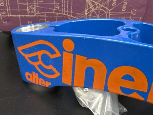 Vintage Cinelli ALTER Stem Blue & Orange 130mm 25.4mm 1in Steerer 26.0mm Clamp - Picture 3 of 6