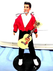 ELVIS PRESLEY DOLL WITH GUITAR AND STAND-HASBRO-JAILHOUSE ROCK-“REDUCED ...