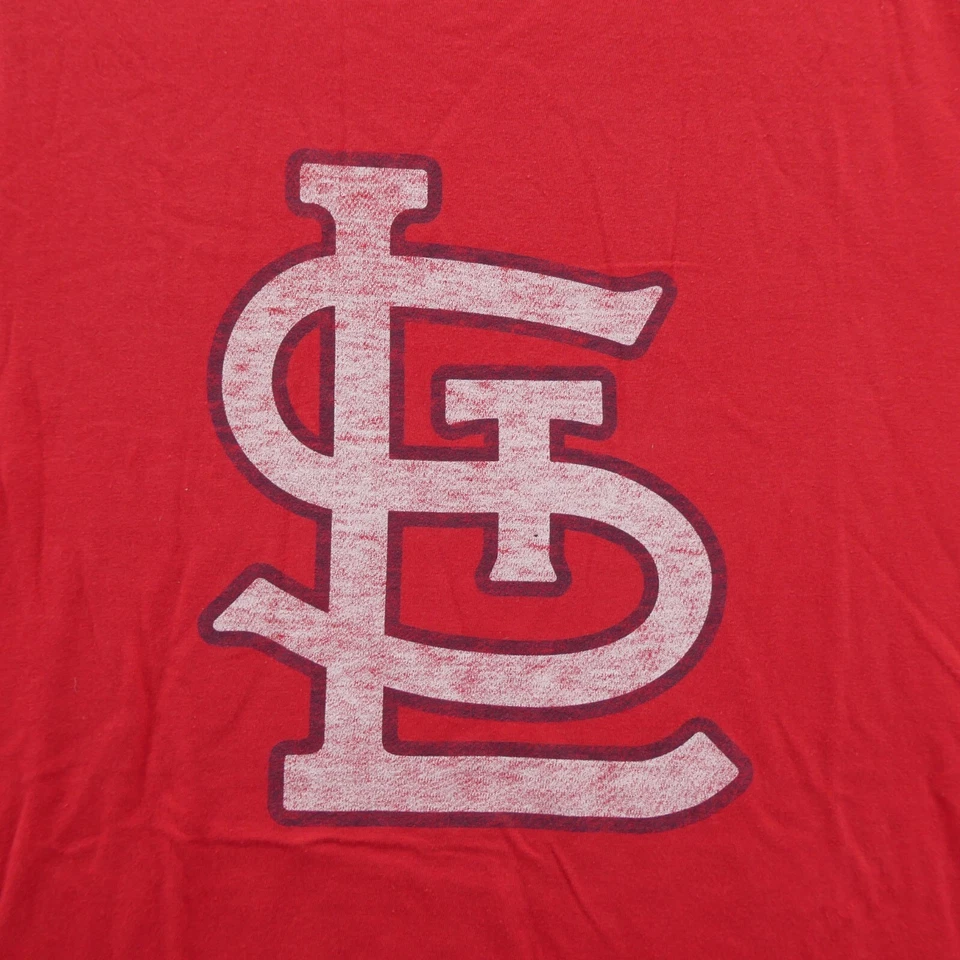 St Louis Cardinals Shirt Mens Medium Red '47 Brand 100% Cotton Knit MLB Gym New - Image 2 of 4