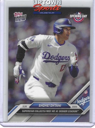 2024 Topps Now - Opening Day #9 Shohei Ohtani - Get's 1st Hit As A Dodger