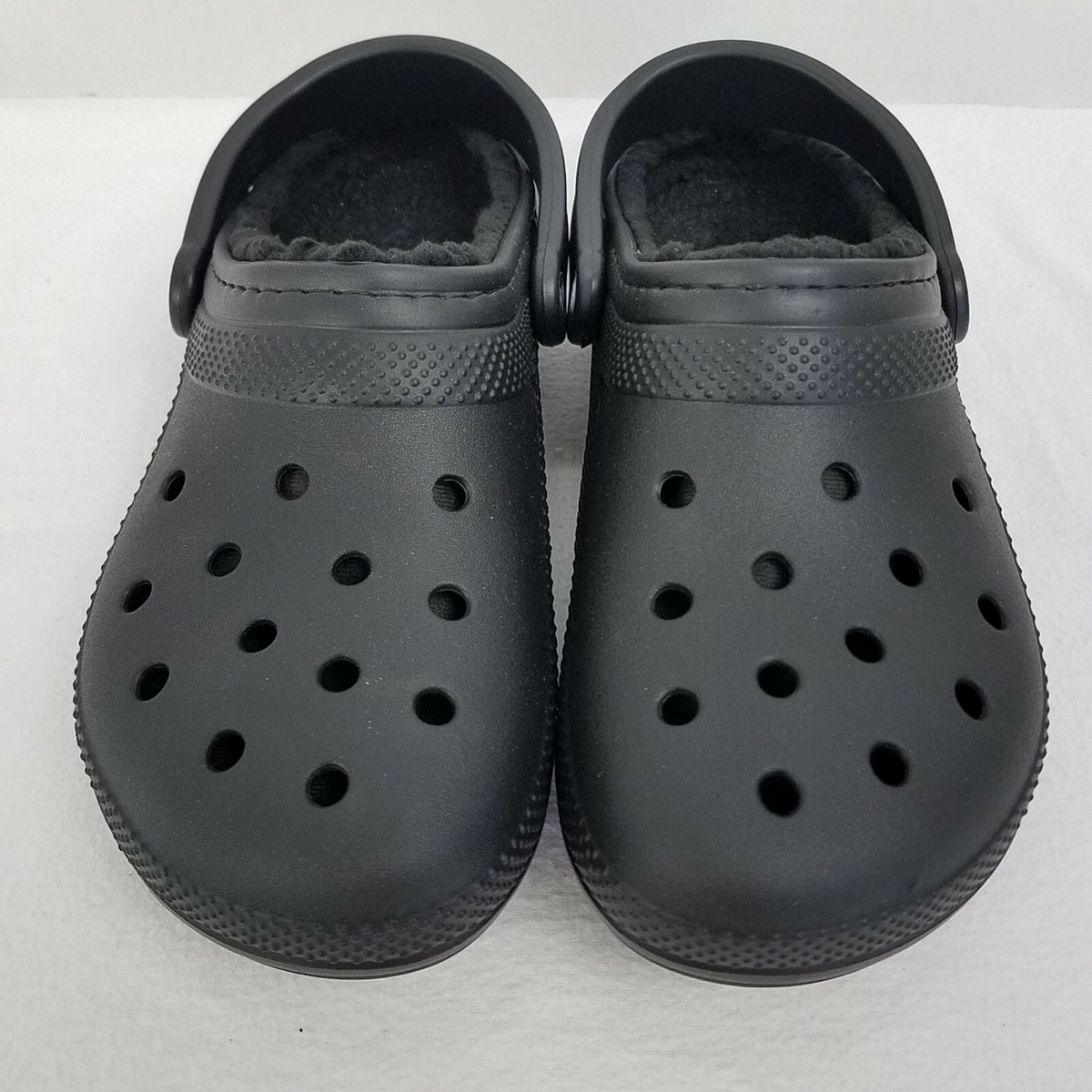Crocs Classic Furry Lined Clog/Slip On Black W/8 M/6 Comfort 