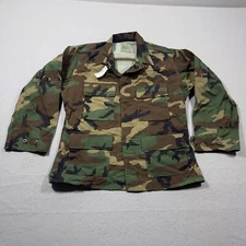 US Army BDU Woodland Field Jacket Ripstop Field Jacket Size Medium X Short NWT