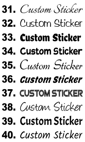 GLITTER SPARKLE Custom Text Font Wording Personalised Sticker Decal fonts 31-40 - Picture 11 of 16
