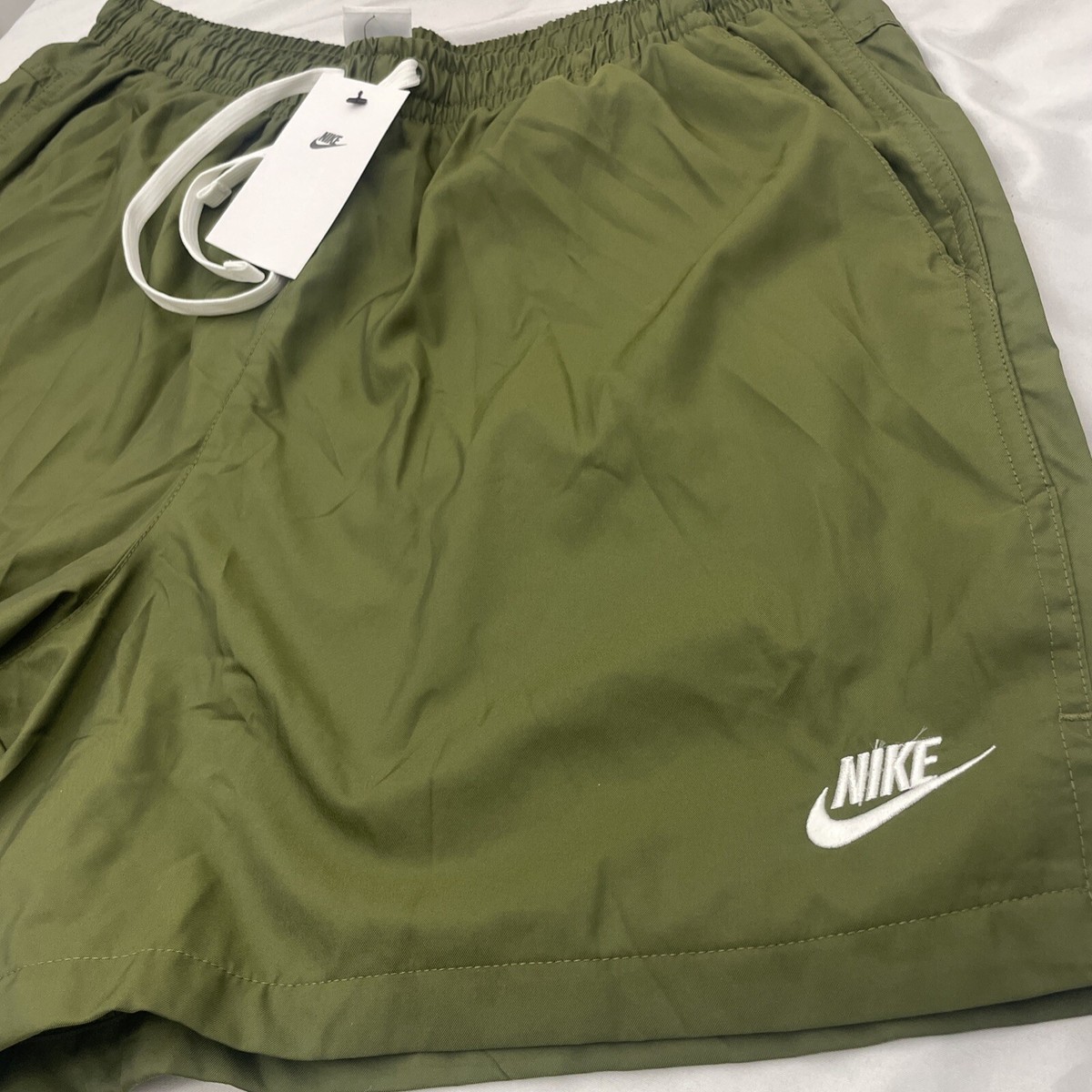 Nike Sportswear Woven Flow Shorts Men's Size 2XL Dark Olive Green