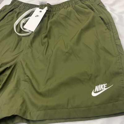 nike woven shorts olive green