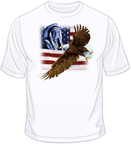 Indisch, USA T-Shirt Flagge & Eagle Sie wählen Stil, Größe, Farbe 10545 - Bild 3 von 11