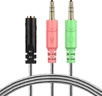 Headset Adapter (3.3 Feet) 3.5mm Audio Jack Y Cable Headphone Adapter 3.3 fee...