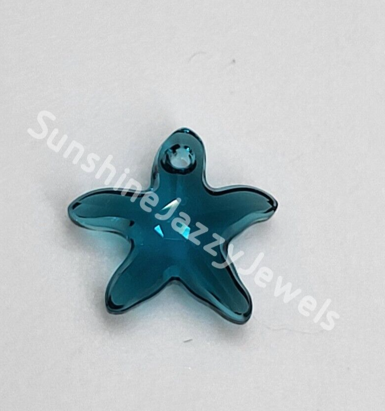 Swarovski Crystal Indicolite 17x16mm Starfish 6721 Pendant; Dark