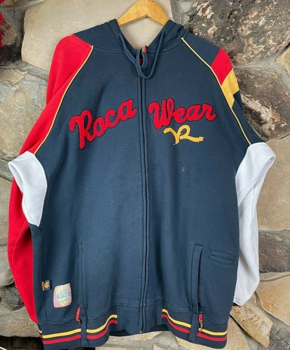 ROCAWEAR Full Zip Up Hoodie Sweatshirt 