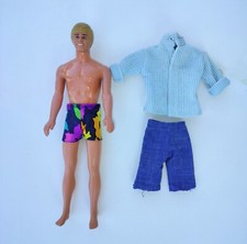 1983 Ken Doll Mattel Molded Blonde Hair Vtg Clothing Blue Eyes Excellent Cond
