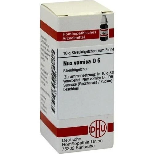 DHU-ARZNEIMITTEL GMBH & CO. KG NUX VOMICA D 6 Globuli 10g PZN 1780856