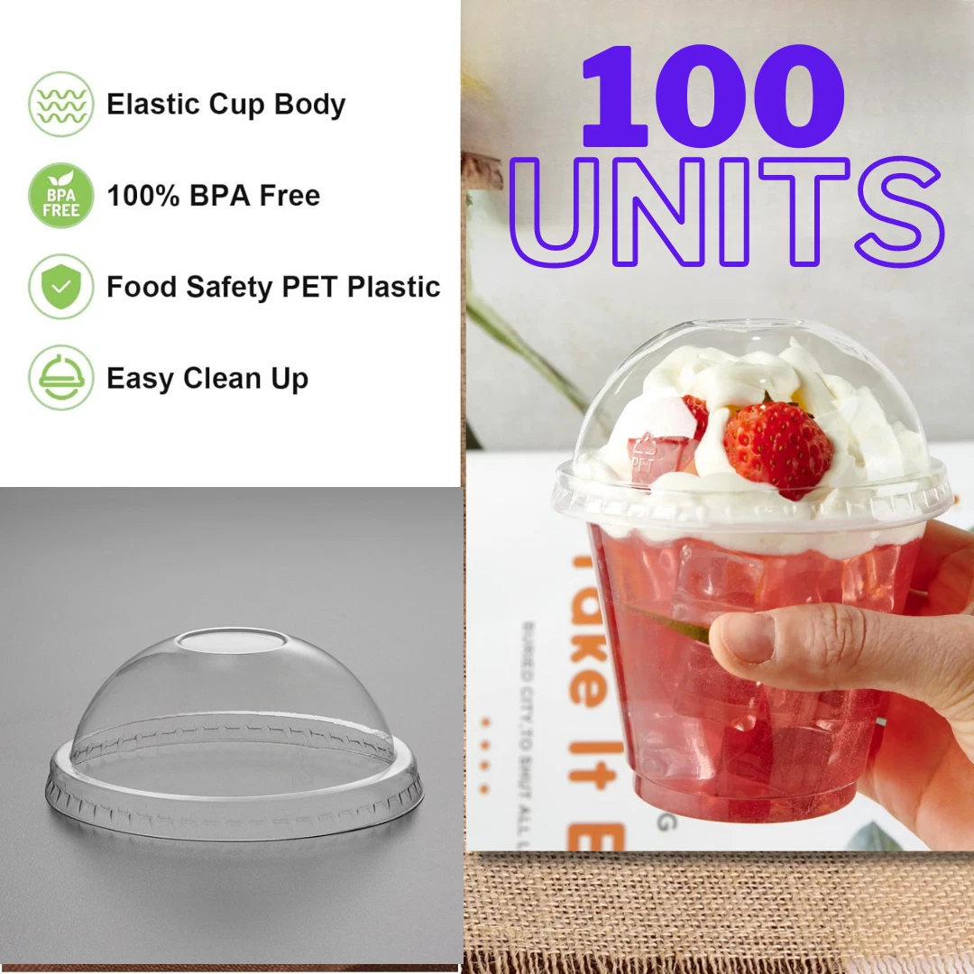 Clear plastic cups with dome lids deals