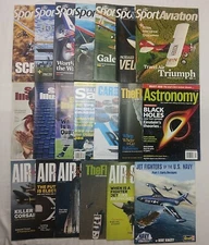 Lot of 20 magazines Sport Aviation, Sports Illustrated, Astronomy, The Fly Shop 