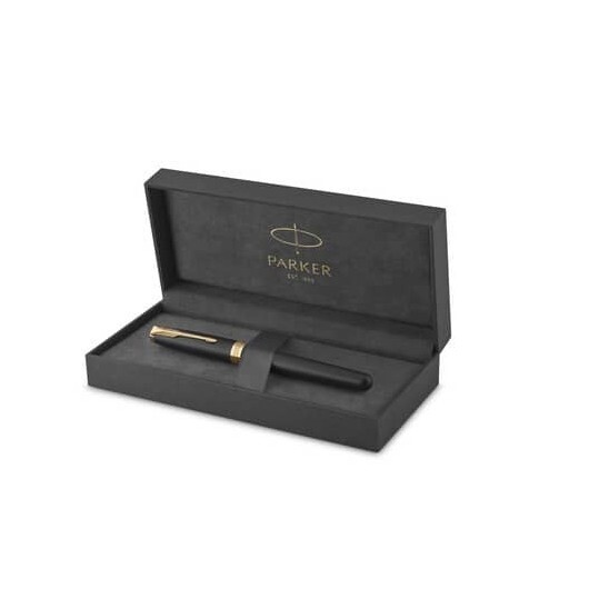 Penna stilografica Parker Sonnet punta F Parker Matt Black GF 1931516