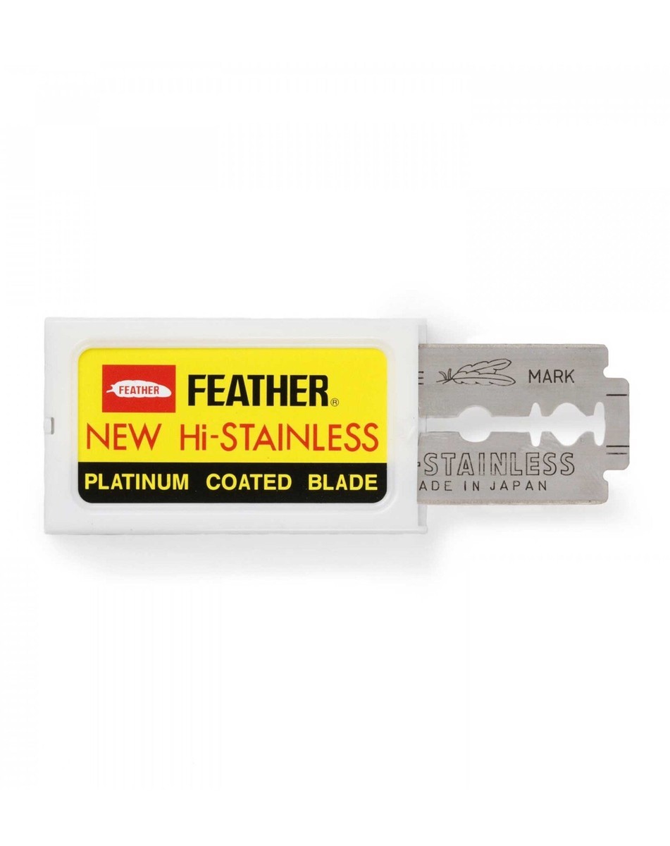 20 FEATHER Hi-Stainless Platinum Double Edge Safety Razor Blades 2
