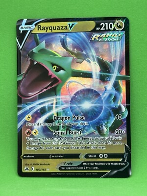 Rayquaza V 100/159 - NM - Crown Zenith - Ultra Rare