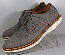 205368 WT50 UPTON MEN'S SHOES 9 M GRAY KNIT LACE UP JOHNSTON MURPHY WALK TEST