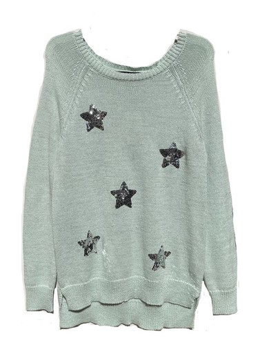 Sugar Rush Big Girls Knit Long Sleeve Sweater Pullover Sage Size L (16) - Picture 4 of 5