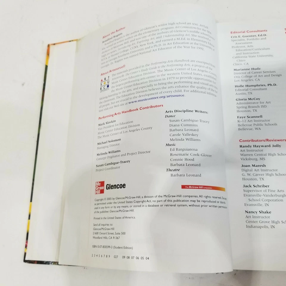 ArtTalk Rosalind Ragans Glencoe Hardcover Curriculum Homeschool History Theory - Image 3 of 4