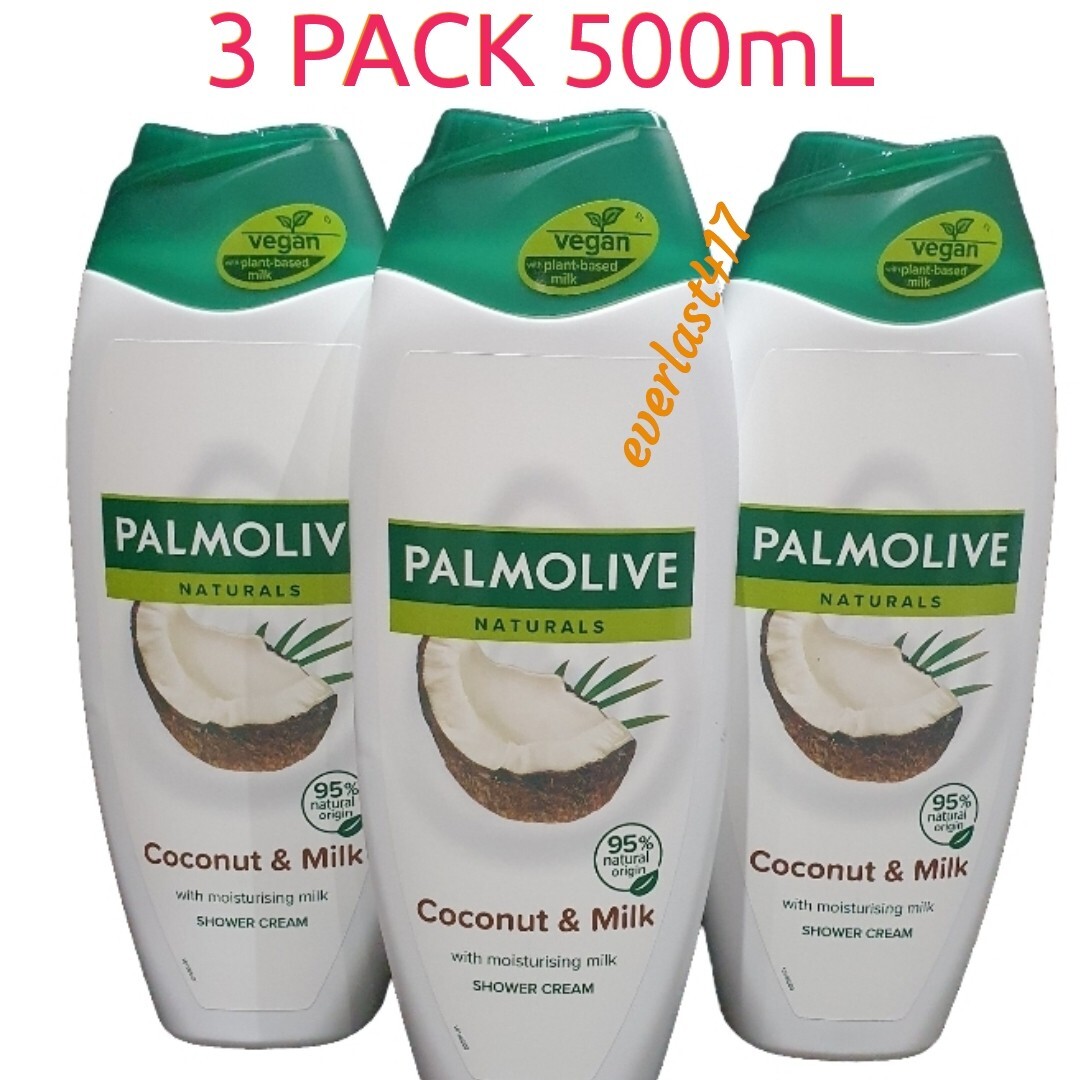 Palmolive Naturals Coconut Shower Cream with Moisturising Milk Vegan 3x 500ml