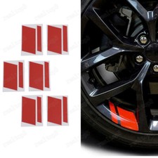 6pcs Reflective Car Wheel Rim Vinyl Decal Sticker Accessories For 18-21 Red 6pcs Reflective Car Wheel Rim Vinyl Decal Sticker Accessories For 18-21 Red