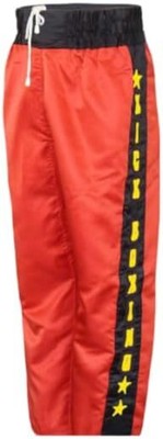 Amber Nylon/Satin Kickboxing Pants Featuring 3'' Boxing Style Waistband