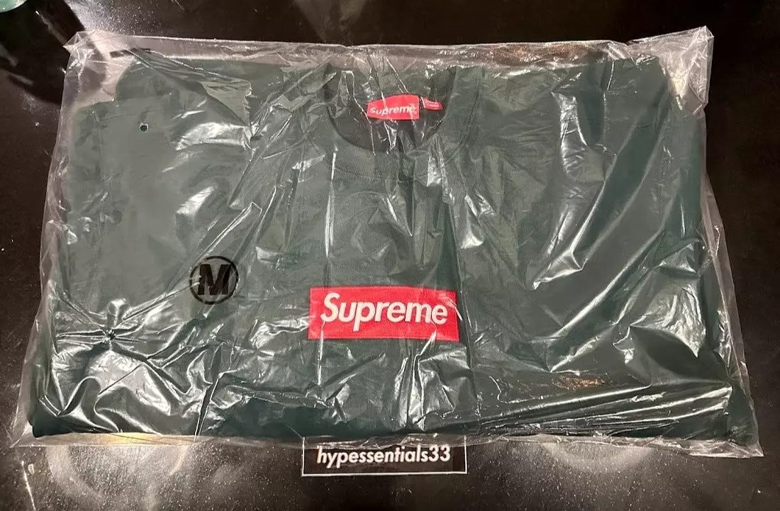 Supreme Box Logo Crewneck Dark Pine