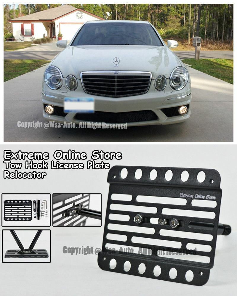 Mercedes E-Class W211 Tow Hook Front License Plate Bracket No PDC 03-09